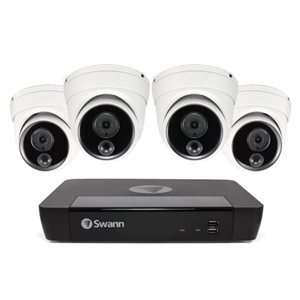 Swann Master White 4K Ultra HD 8-channel 2TB Hard Drive NVR Security System with 4 x 4K Dome Cameras