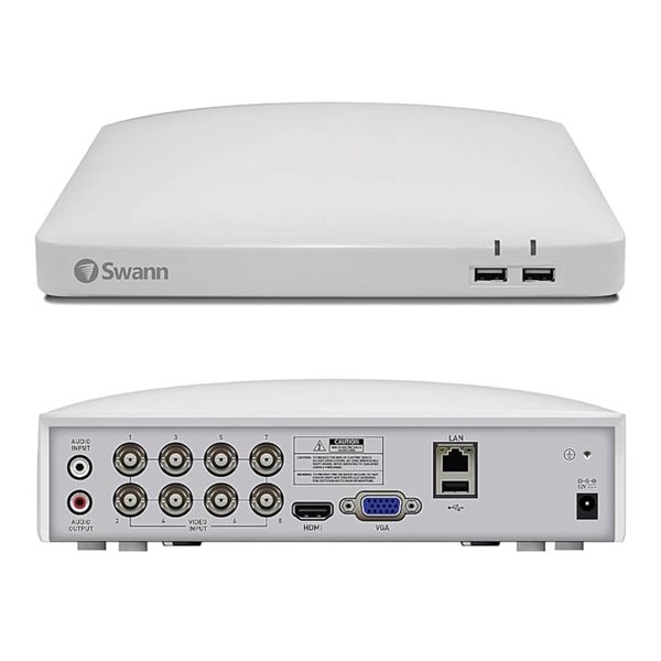 Système de sécurité DVR Swann Home 1080p HD 8 canaux avec 8 caméras Bullet de chaleur, de mouvement et de vision nocturne