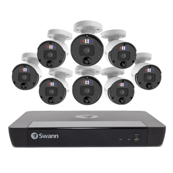 Swann Professional 4K Ultra HD 16-channel 2TB Hard Drive NVR Security System with 8 x 4K SwannForce Bullet Cameras