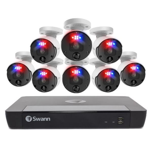 Swann Professional 4K Ultra HD 16-channel 2TB Hard Drive NVR Security System with 8 x 4K SwannForce Bullet Cameras