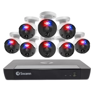 Swann Professional White 4K Ultra HD 16-channel 2TB Hard Drive NVR Security System with 8 x 4K Bullet Cameras