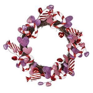 Northlight Colorful Deco Mesh Ribbon Easter Bunny Wreath, 24-Inch