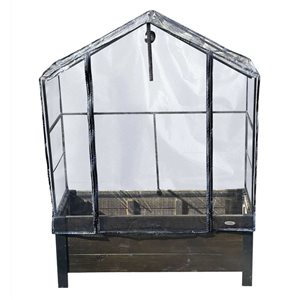 Ensemble de serre Grapevine pour jardinière rectangulaire 50,8 x 37,7 x 14,5 po en plastique transparent