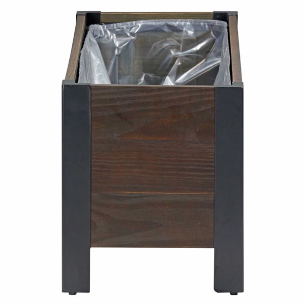 Grapevine 15.35 x 12.6 x 37-in Recycled Wood Rectangular Low-Profile Planter