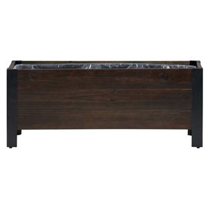 Grapevine 15.35 x 12.6 x 37-in Recycled Wood Rectangular Low-Profile Planter