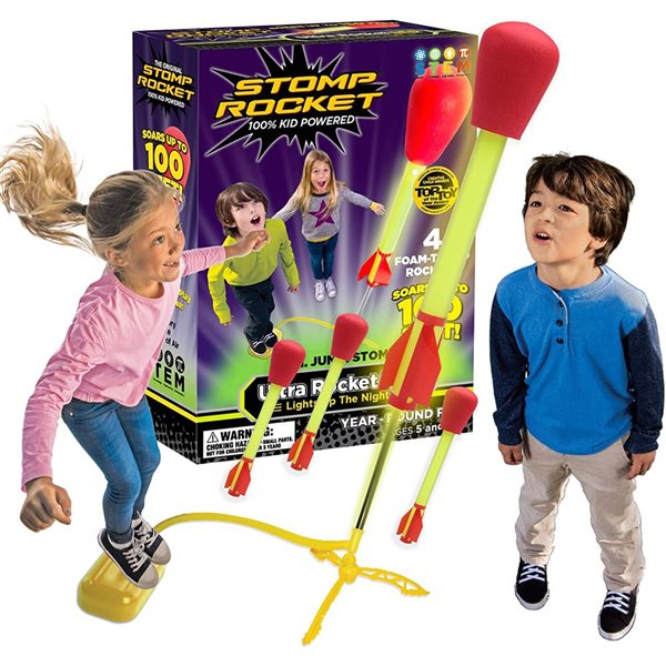 Stomp Rocket Ultra LED Rocket Launcher - 4 Foam-Tipped Included