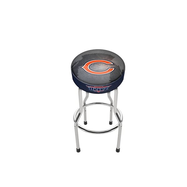 Arcade1UP Chicago Bears Height-Adjustable Round Upholstered Arcade Stool