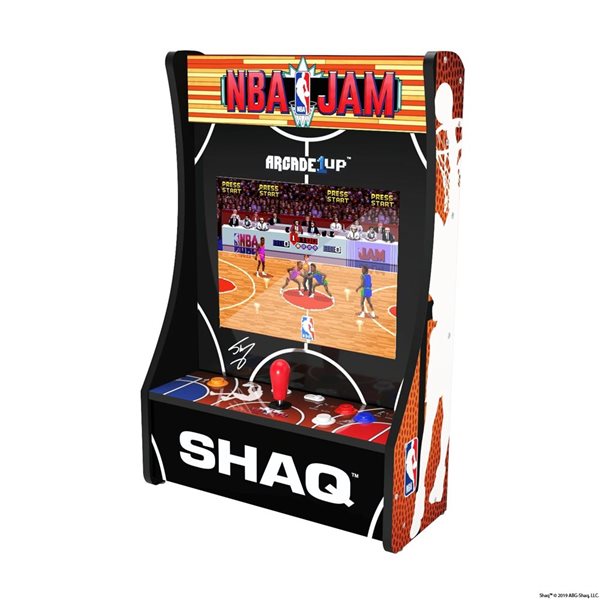 Arcade1UP NBA Jam Shaq Edition Partycade Countertop Arcade Machine, 3 ...