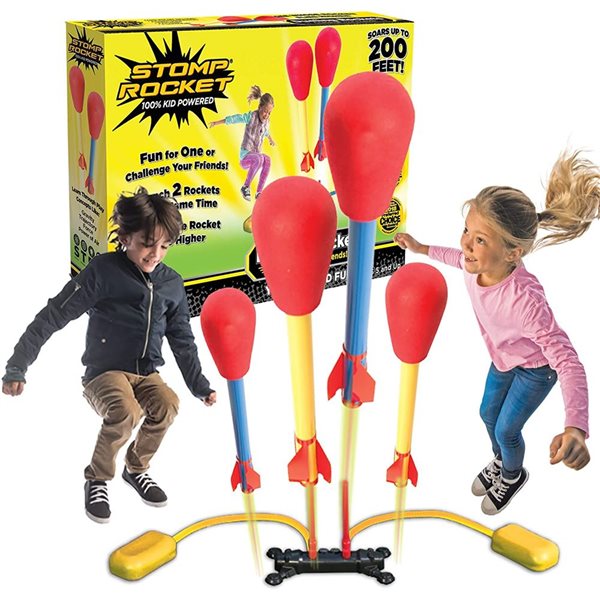 Stomp Rocket Duelling Rockets with 4 Foam Rockets and Double Launcher