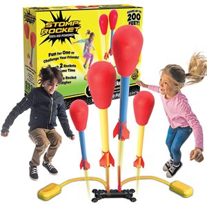 Stomp Rocket Duelling Rockets with 4 Foam Rockets and Double Launcher