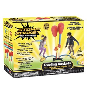 Jeu duel de fusées par Stomp Rocket, 4 fusées en mousse et lanceur double