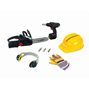 Theo Klein Bosch Toy Construction Set - Chainsaw, Drill and Accessories