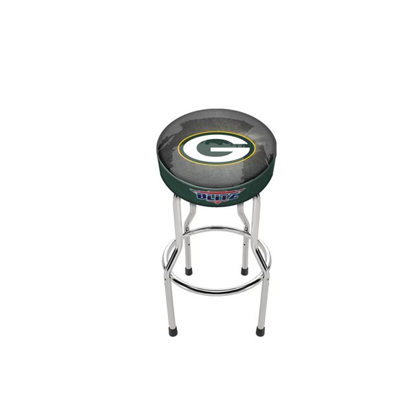 Arcade1UP Green Bay Packers Height-Adjustable Round Upholstered Arcade Stool