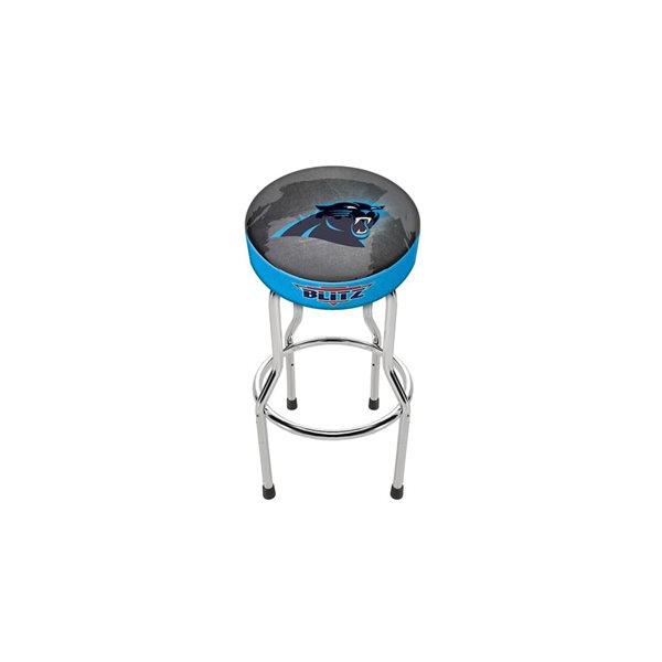 Arcade1UP Carolina Panthers Height-Adjustable Round Upholstered Arcade Stool