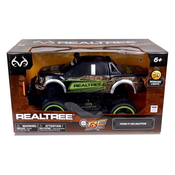 Véhicule télécommandé 14 po Realtree Ford F-150 Raptor de NKOK, noir