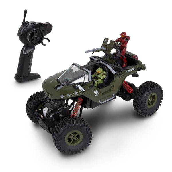 NKOK Rock Hog UNSC Warthog Rock Crawler Remote Controlled 4 x 4 Vehicle Green 698143007712 RONA