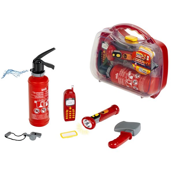 Theo Klein Professional Firefighter Toy Case with Accessories