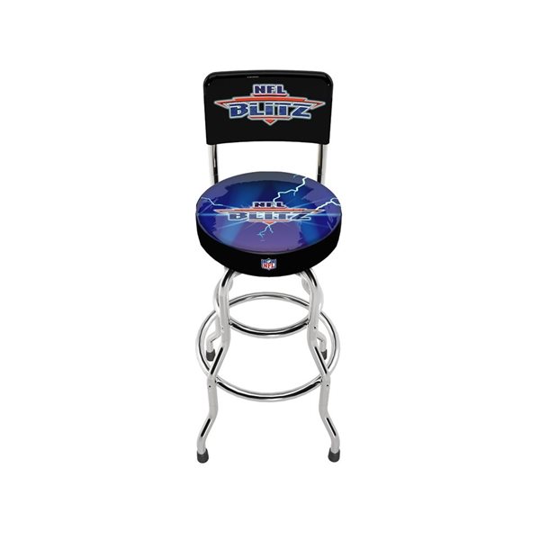 Arcade1UP NFL Blitz Round Upholstered High Back Swivel Stool