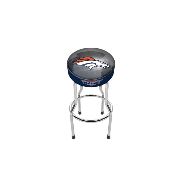 Arcade1UP Denver Broncos Height-Adjustable Round Upholstered Arcade Stool