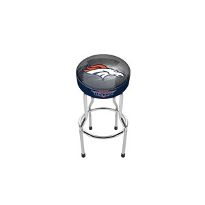 Arcade1UP Denver Broncos Height-Adjustable Round Upholstered Arcade Stool