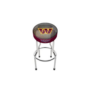 Arcade1UP Washington Commanders Height-Adjustable Round Upholstered Arcade Stool