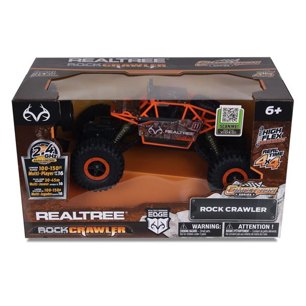 Véhicule télécommandé Realtree Rock Crawler de NKOK échelle 1:16 2,4 GHz, bordure orange