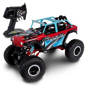 NKOK X-Treme 1:10 Scale 4 x 4 Remote-Controlled Jeep Wrangler Unlimited - Red/Blue