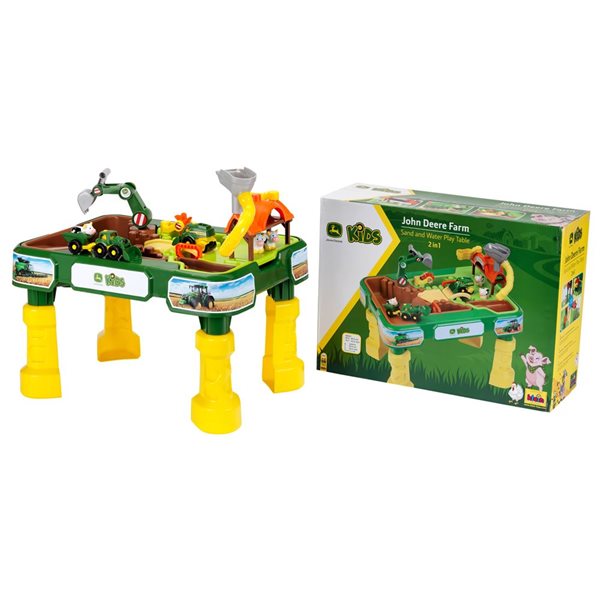 Table de jeu 2-en-1 John Deere pour enfants par Theo Klein avec ferme et jeux d'eau