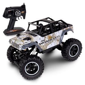 NKOK Realtree 4 x 4 Remote-Controlled Jeep Wrangler Unlimited - White/Brown
