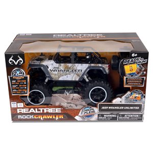 Véhicule télécommandé Realtree Jeep Wrangler Unlimited 4 x 4 de NKOK, blanc/brun