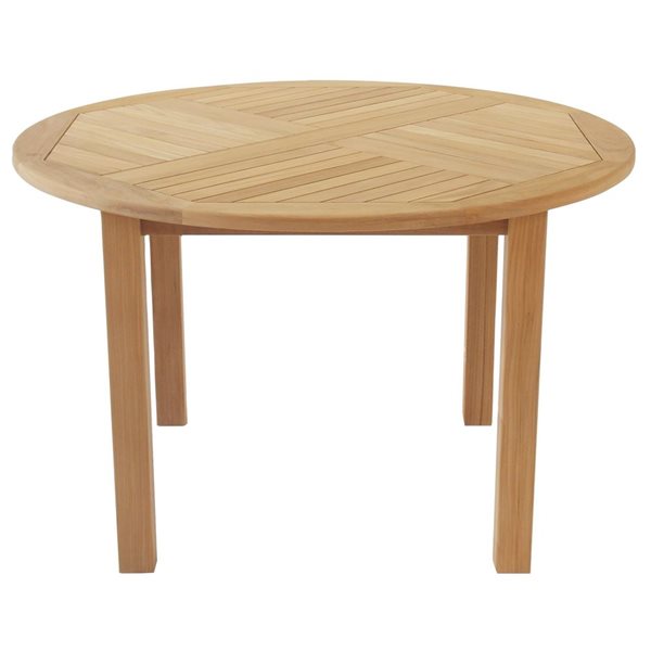 Table de patio ronde en teck ARB Teak & Specialties 48 po