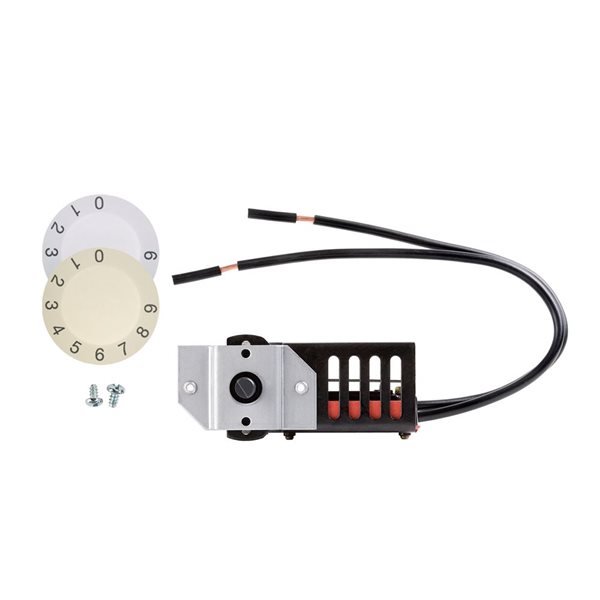 Dimplex LC 14-in White Mechanical Single Pole Thermostat kit