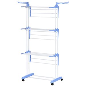 Séchoir à linge pliable HomCom métal à 4 étages 28.7 po