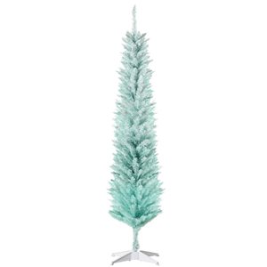 HomCom 6-ft Slim Blue Artificial Christmas Tree