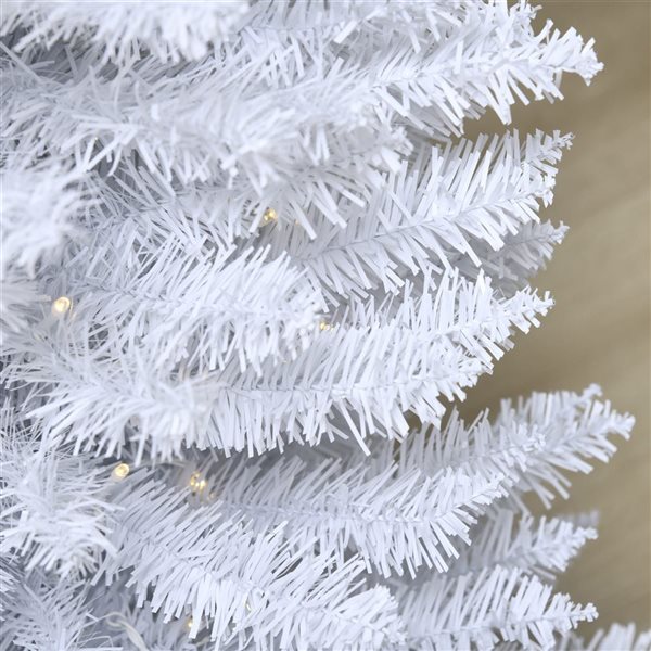 HomCom 6-ft Prelit Artificial Christmas Tree with Warm White LED Lights