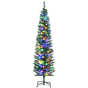 HomCom 6-ft Artificial Christmas Tree with Colourful LED Lights