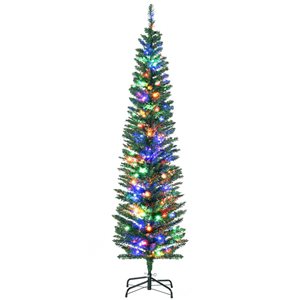 Arbre de Noël artificiel HomCom 6 pi avec lumières DEL colorées