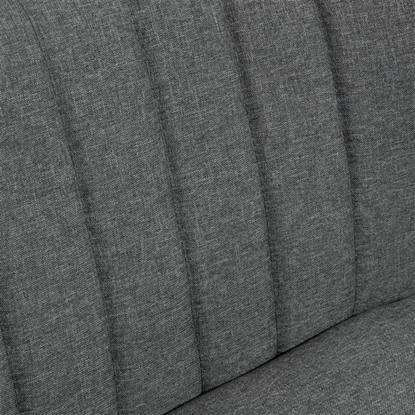 HomCom 46-in Modern Light Grey Polyester Loveseat