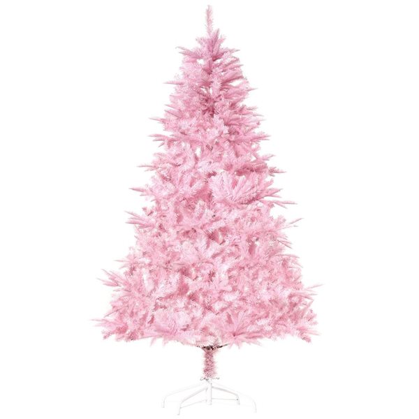 Homcom 5-ft Pink Artificial Christmas Tree With Automatic Open 830 