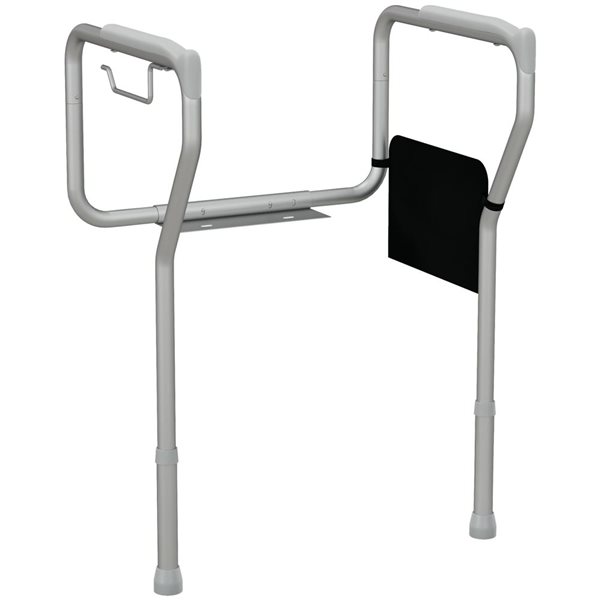 HomCom Toilet Safety Rail with Adjustable Height and Width Pocket