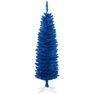 Arbre de Noël artificiel bleu profond HomCom 5 pi