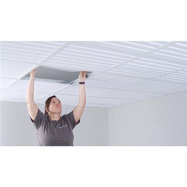 Tuiles de plafond suspendu Ceilume Southland 2 x 2 pi blanc