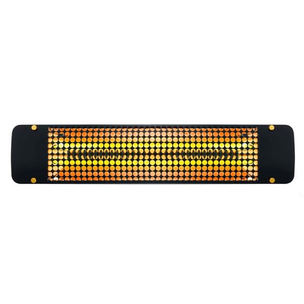 Eurofase Heating Admiral Black 4000W 208 V Electric Infrared Dual Element Heater