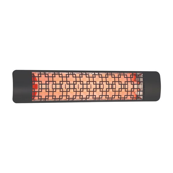 Eurofase Heating Brix Black 5000W 277 V Electric Infrared Dual Element Heater