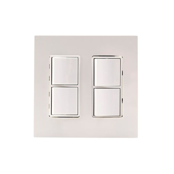 Eurofase Heating Dual Duplex Heater On/Off Paddle Switches and White 2-Gang Wall Plate 20 A per Pole