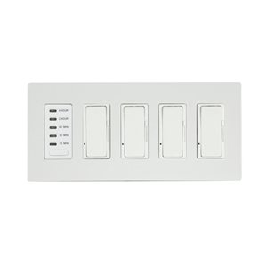 Eurofase Heating Timer and 4-Dimmer Combo and White Plastic Wall Plate