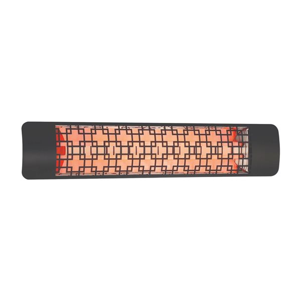 Eurofase Heating Brix Black 4000W 480 V Electric Infrared Dual Element Heater