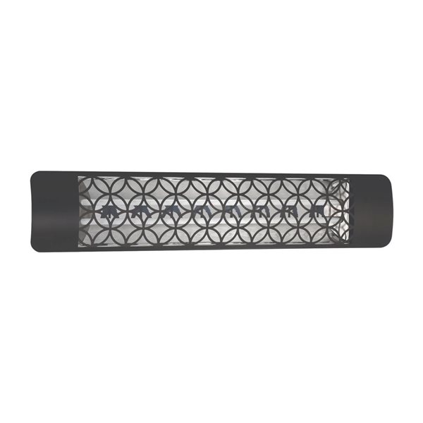 Eurofase Heating Clover Black 4000W 480 V Electric Infrared Dual Element Heater