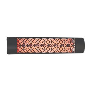 Eurofase Heating Clover Black 4000W 240 V Electric Infrared Dual Element Heater