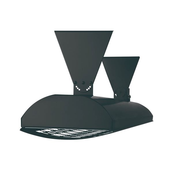 Eurofase Heating Brix Black 6000W 240 V Electric Infrared Dual Element Heater